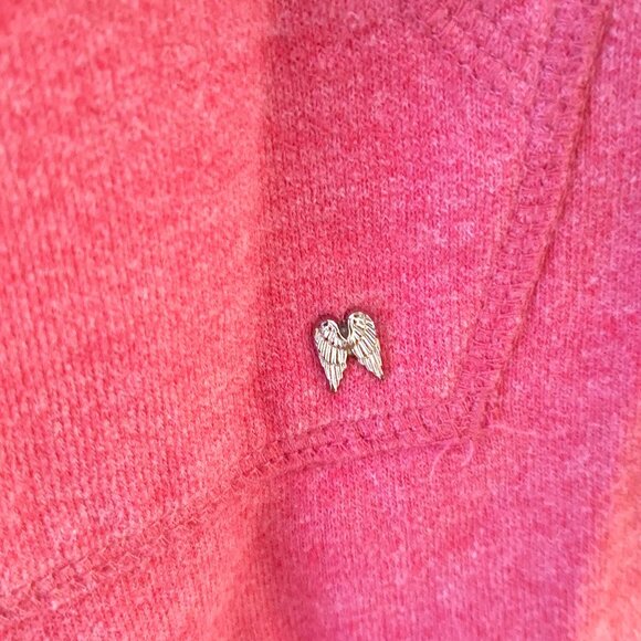 Y2K Victoria's Secret Pink Lightweight Small Quarter Zip Angel Wing Zipper - Picture 4 of 8